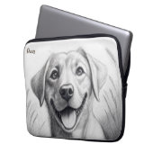 Personalisierte Bleistiftkunst Dog-Thema Laptopschutzhülle (Vorderseite Links)