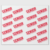 Personalisierte Blockbuchstabenklasse 2019 Rot Geschenkpapier (Flach)