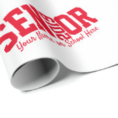 Personalisierte Blockbuchstabenklasse 2019 Rot Geschenkpapier (Rolleneckpunkt)