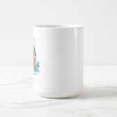 Personalisierte Blockhütte Weihnachten Kaffeetasse (Mittel)