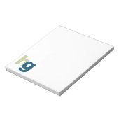Personalisierte Blockinitialen Notizblock (Rotiert)