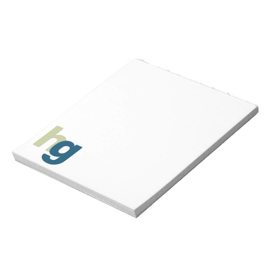 Personalisierte Blockinitialen Notizblock (Rotiert)