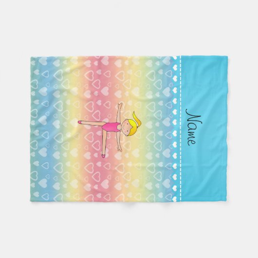 Personalisierte blonde fleecedecke (Vorderseite (Horizontal))