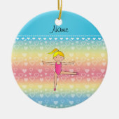 Personalisierte blonde keramik ornament (Vorne)