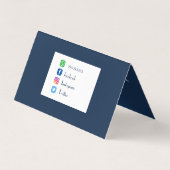 Personalisierte Blue Cattery Falten Business Card Visitenkarten (Rückseite)