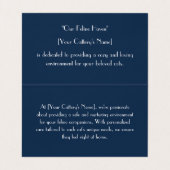 Personalisierte Blue Cattery Falten Business Card Visitenkarten (Innenseite Aufgefaltet)