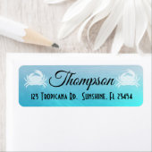 Personalisierte Blue Crabs Rücksendeadressen-Aufkl (Insitu)