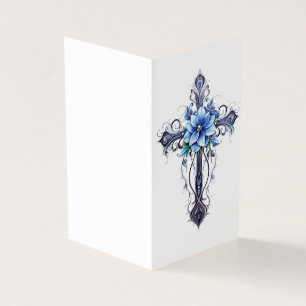 Personalisierte Blue Cross Blume Card