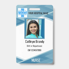 Personalisierte blue Employee ID, Foto, Name Ausweis