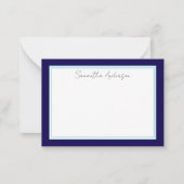 Personalisierte Blue Flat Note Card Mitteilungskarte (Vorderseite)