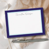 Personalisierte Blue Flat Note Card Mitteilungskarte