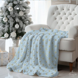 Personalisierte Blue-Gold-Stars Sherpadecke