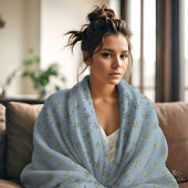 Personalisierte Blue-Gold-Stars Sherpadecke