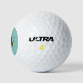 Personalisierte Blue Green Monogram Initials Golfball (Logo)