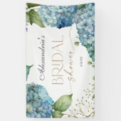Personalisierte Blue Hydrangeas für die Brautparty Banner (Vertikal)