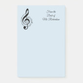 Personalisierte Blue Music Post It Notes 4x6 Post-it Klebezettel (Vorderseite)