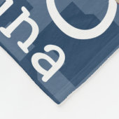 Personalisierte Blue Red White Name Collage Fleecedecke (Ecke)