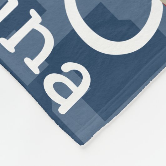 Personalisierte Blue Red White Name Collage Fleecedecke (Ecke)
