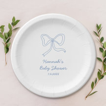 Personalisierte Blue Ribbon Baby Duschpapier Telle