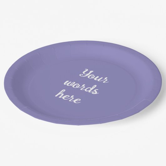 Personalisierte Blue Violet Paper Teller (Schrägansicht)