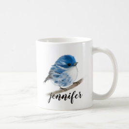Personalisierte Blue Warbler Bird-Tasse Kaffeetasse