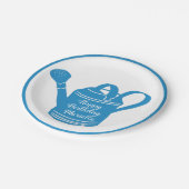 Personalisierte Blue Waterfunktion Pappteller (Schrägansicht)