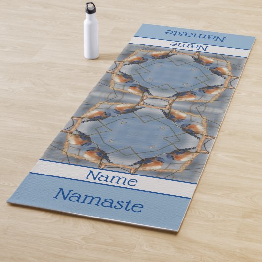 Personalisierte Bluebird Nature Abstrakt Art Yogamatte (Beispiel)