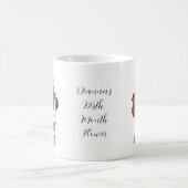Personalisierte Blume AUGUST Geburtstag Mohn Kaffeetasse (Mittel)