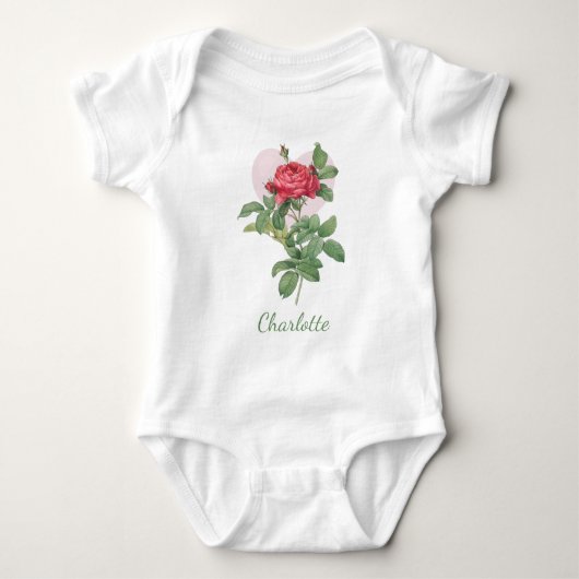 PERSONALISIERTE BLUME BABY BODYSUIT BABY STRAMPLER (Vorderseite)
