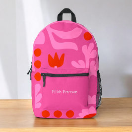 Personalisierte Blume Bedruckter Rucksack