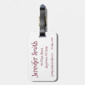 Personalisierte Blume Bouquet Lehrerin Muttertag Gepäckanhänger (Rückseite vertikal)