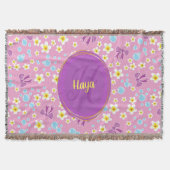 personalisierte Blume, Bugs und Blasenmuster Decke (Vorderseite)