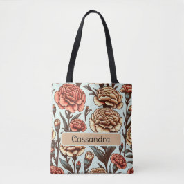 Personalisierte Blume Carnation Januar Tasche