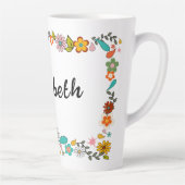 Personalisierte Blume der 70er Jahre als groß Milchtasse (Rechts)