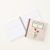 Personalisierte Blume der Holzlilie Notizblock (Innenseite)