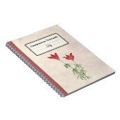 Personalisierte Blume der Holzlilie Notizblock (Rechte Seite)