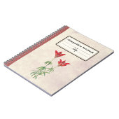 Personalisierte Blume der Holzlilie Notizblock (Linke Seite)