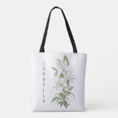 Personalisierte Blume der White Lily Tasche (Rückseite)