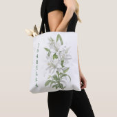 Personalisierte Blume der White Lily Tasche (Von Nahem)