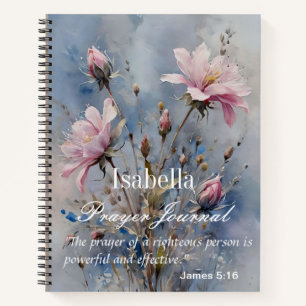 Personalisierte Blume des Prayer Journals Notizblock