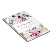 Personalisierte Blume des Scripting Journal Notizblock (Rechte Seite)