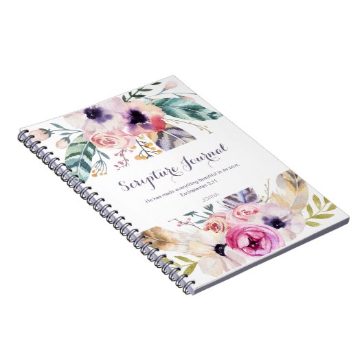 Personalisierte Blume des Scripting Journal Notizblock (Rechte Seite)