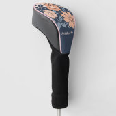 Personalisierte Blume Design Golf Head Cover Headcover (angewinkelt)