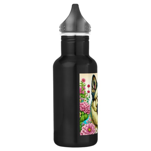 Personalisierte Blume Edelstahlflasche (Links)