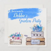 Personalisierte Blume Einladung (Vorne/Hinten)