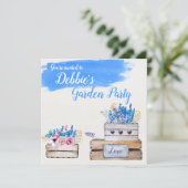 Personalisierte Blume Einladung (Stehend Vorderseite)