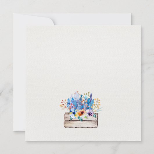 Personalisierte Blume Einladung (Rückseite)