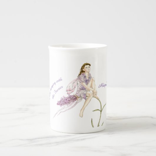 Personalisierte Blume Fairy Bone China Tasse (Vorderseite)