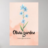 Personalisierte Blume Familie Bouquet Geschenk für Poster (Vorne)