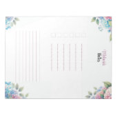 Personalisierte Blume für Ihre Gedanken Notizblock (Vorderseite)